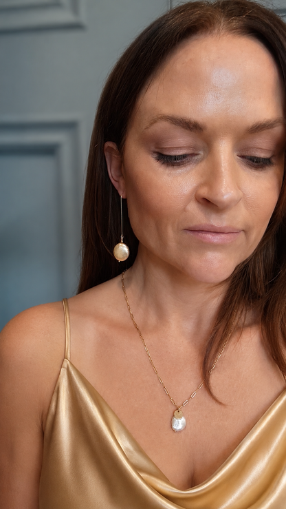 SANDRA - Gold Drop Earrings