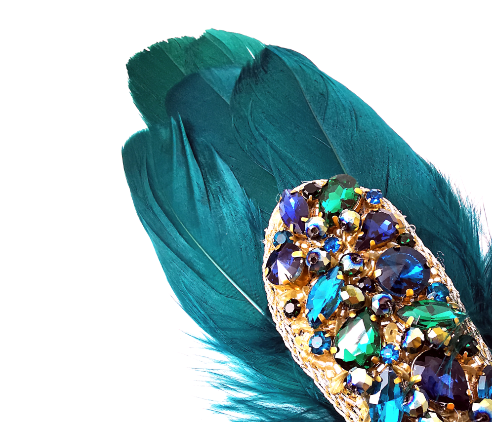 Jewelled Feather Pad - Range of colours COMING SOON
