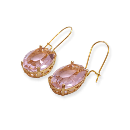 Pretty Crystal Earrings - Blush