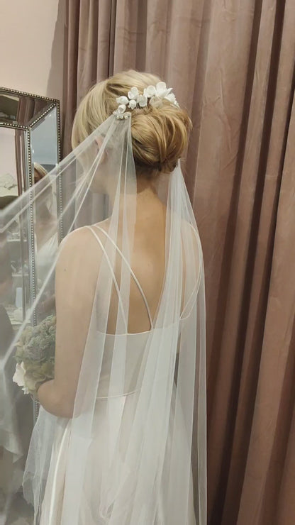 ALANNAH - Dropped Back Wedding Veil
