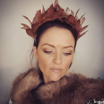 LULU Feather Crown - Contemporary Wedding Guest Headpiece