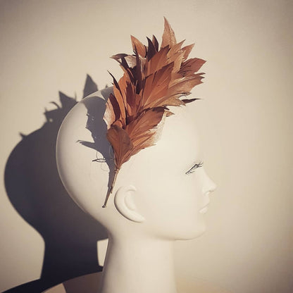 Lulu Feather Crown - Coral