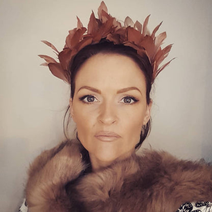 LULU Feather Crown - Contemporary Wedding Guest Headpiece