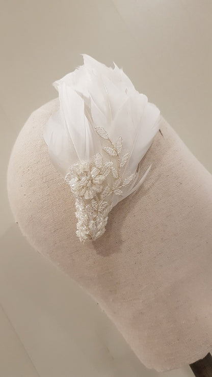 MASIE - Contemporary Feather Bridal Headband