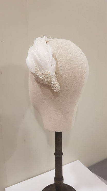 MASIE - Contemporary Feather Bridal Headband