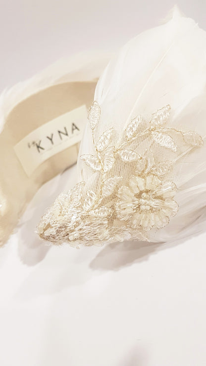 MASIE - Contemporary Feather Bridal Headband