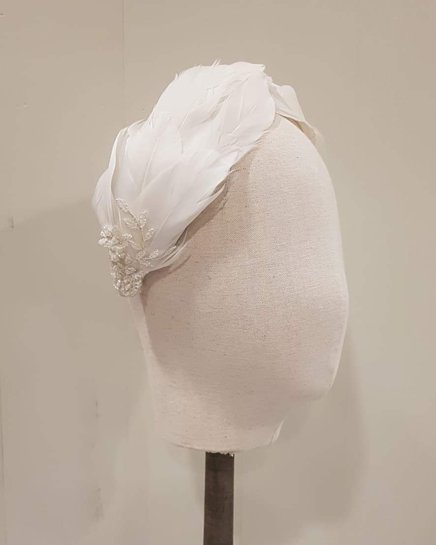 MASIE - Contemporary Feather Bridal Headband