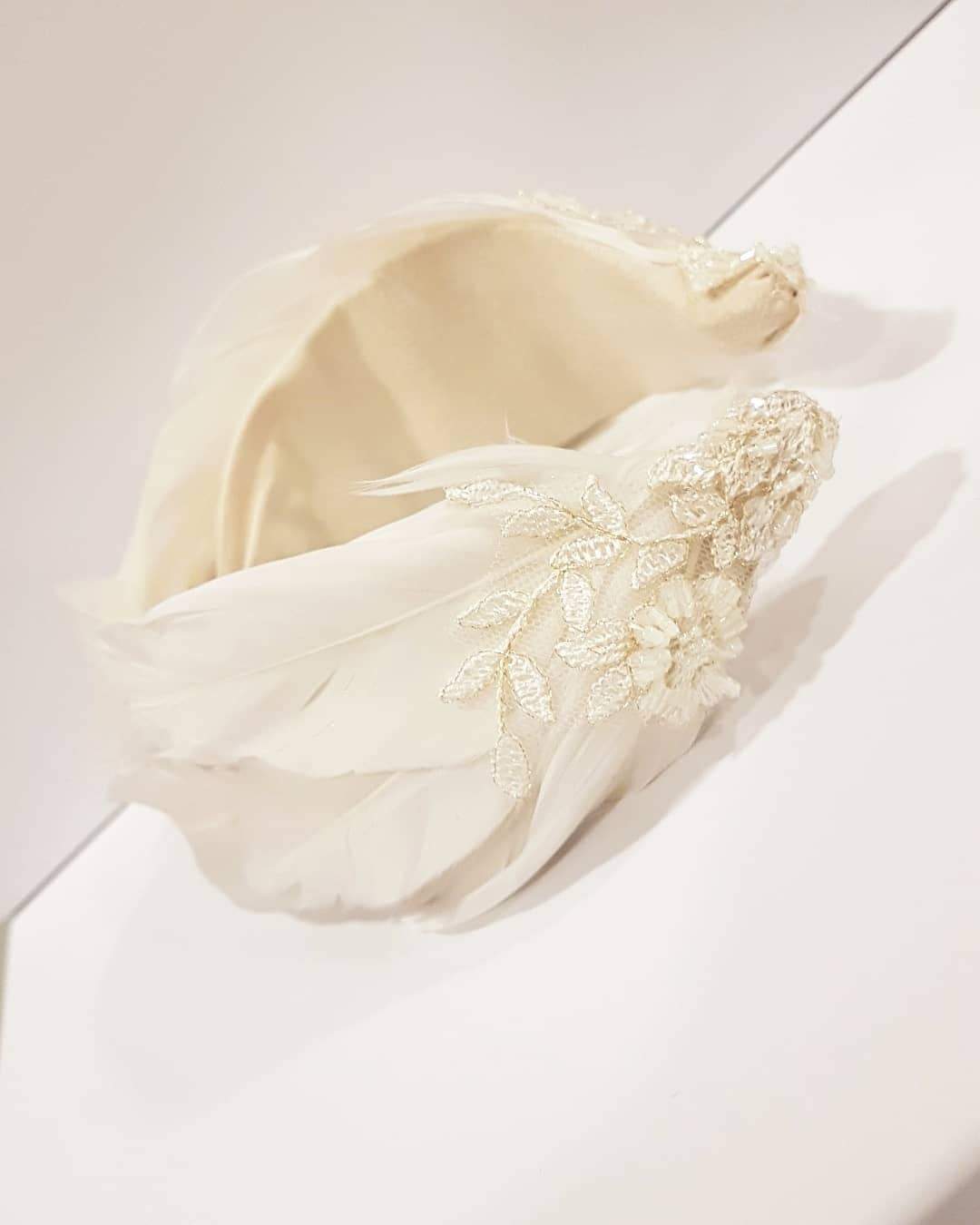 MASIE - Contemporary Feather Bridal Headband