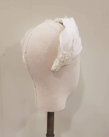 MASIE - Contemporary Feather Bridal Headband