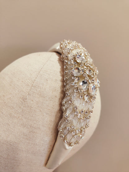 DELILAH - Art Deco Embellished Bridal Headband