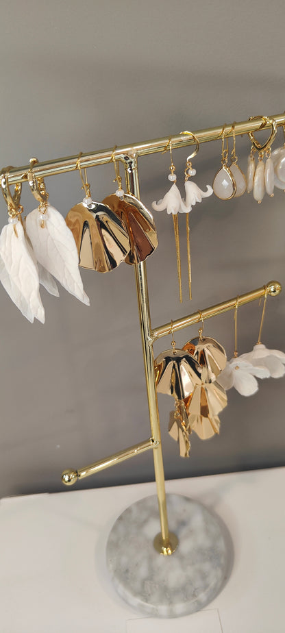 ELEANOR - Statement Gold Bridal Earrings