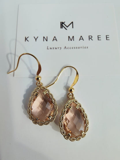 *STUDIO SALE* Duchess Crystal Earrings Blush