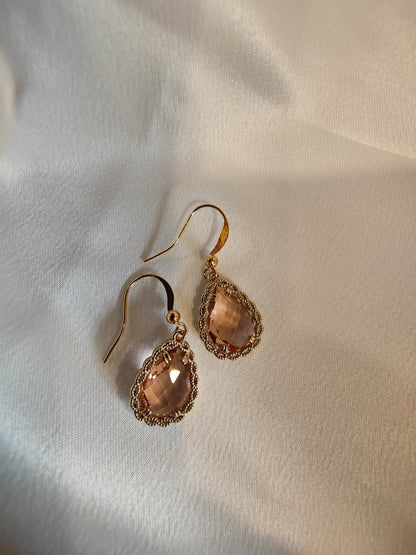 *STUDIO SALE* Duchess Crystal Earrings Blush