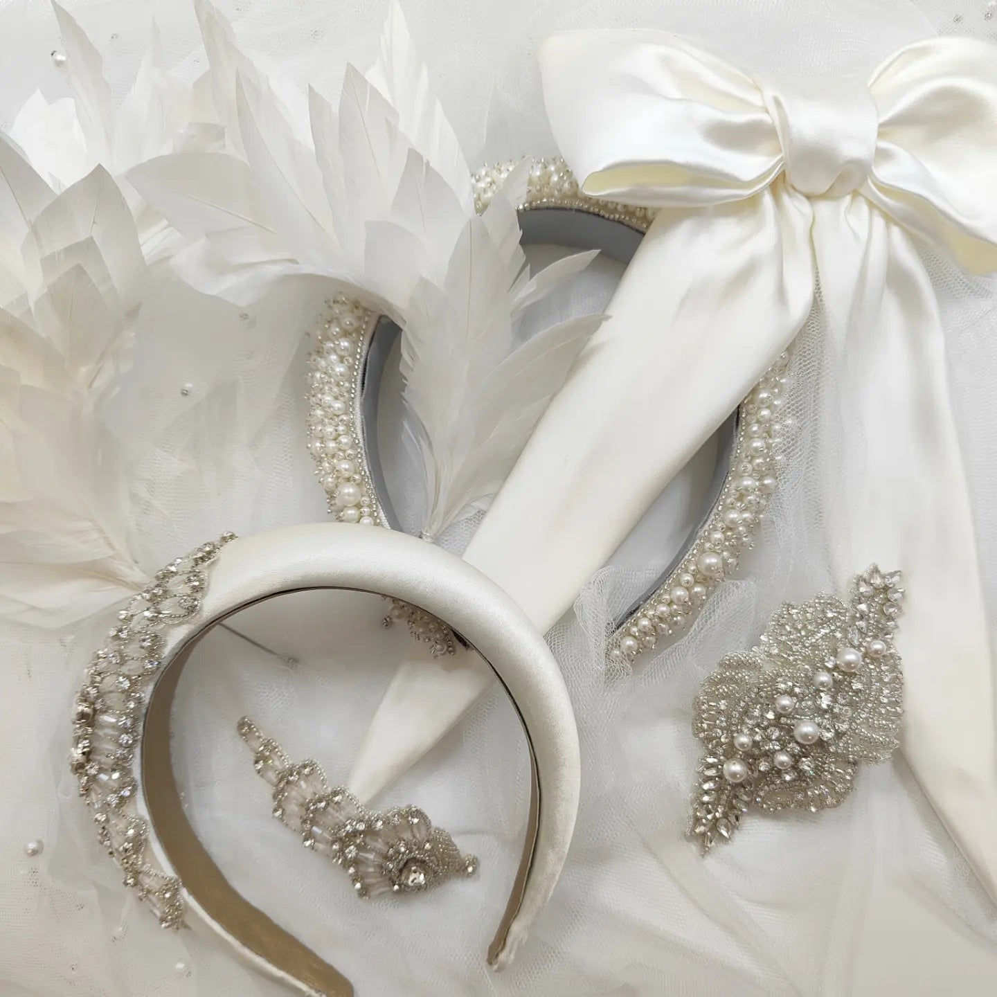 DELILAH - Art Deco Banda Ceann Bridal Embellished