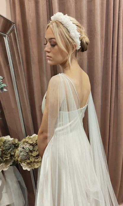 ALANNAH - Dropped Back Wedding Veil