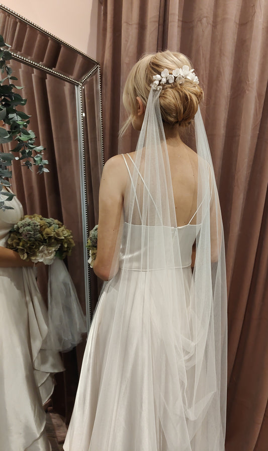 ALANNAH - Dropped Back Wedding Veil
