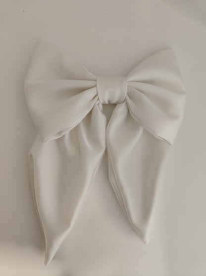 EMMA BRIDAL BOW - Soft Satin Bridal Bow Alternative Veil