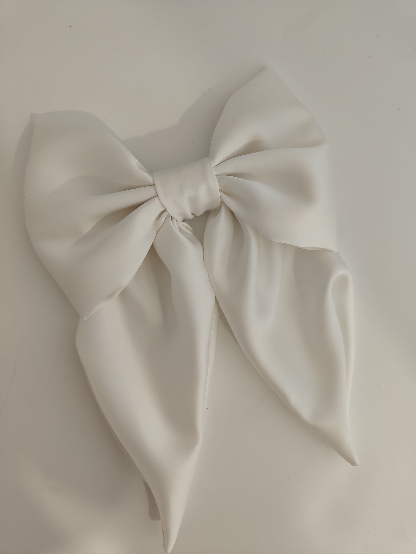 EMMA BRIDAL BOW - Soft Satin Bridal Bow Alternative Veil