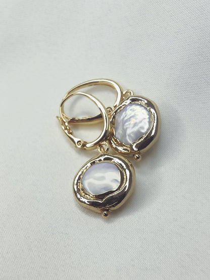 GLADYS - Pearl & Gold Bridal Earrings