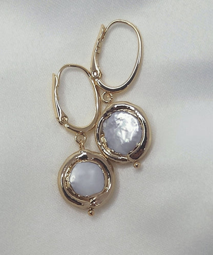 GLADYS - Pearl & Gold Bridal Earrings