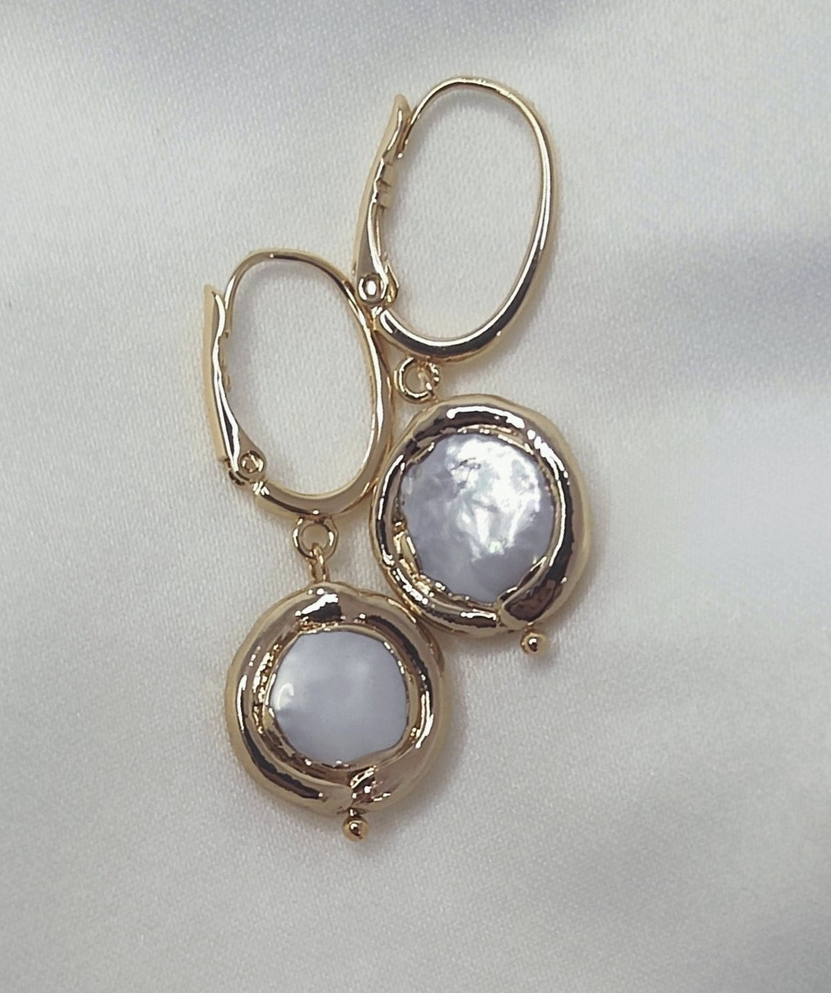 GLADYS - Pearl & Gold Bridal Earrings