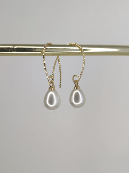 ELLA - Pearl Drop Bridal Earrings