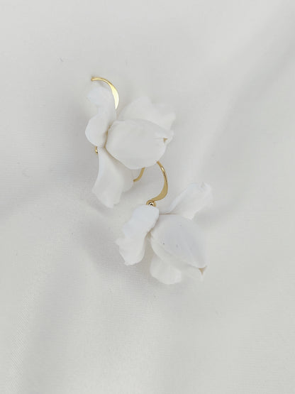 IRIS STUD - Statement Floral Bridal Stud Earrings