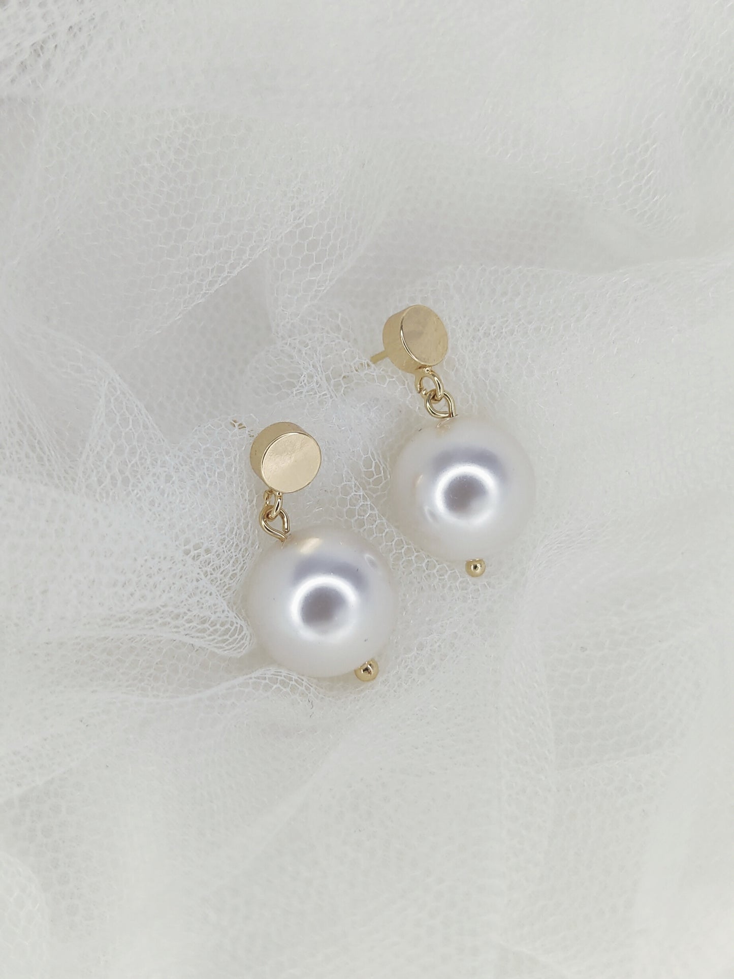 MARIA - Large Pearl Drop Bridal Earrings