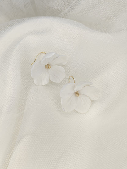 BLANCHE STUD - Statement Floral Bridal Stud Earrings