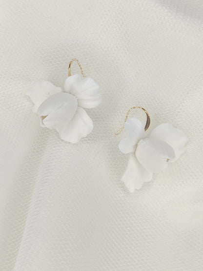 IRIS STUD - Statement Floral Bridal Stud Earrings