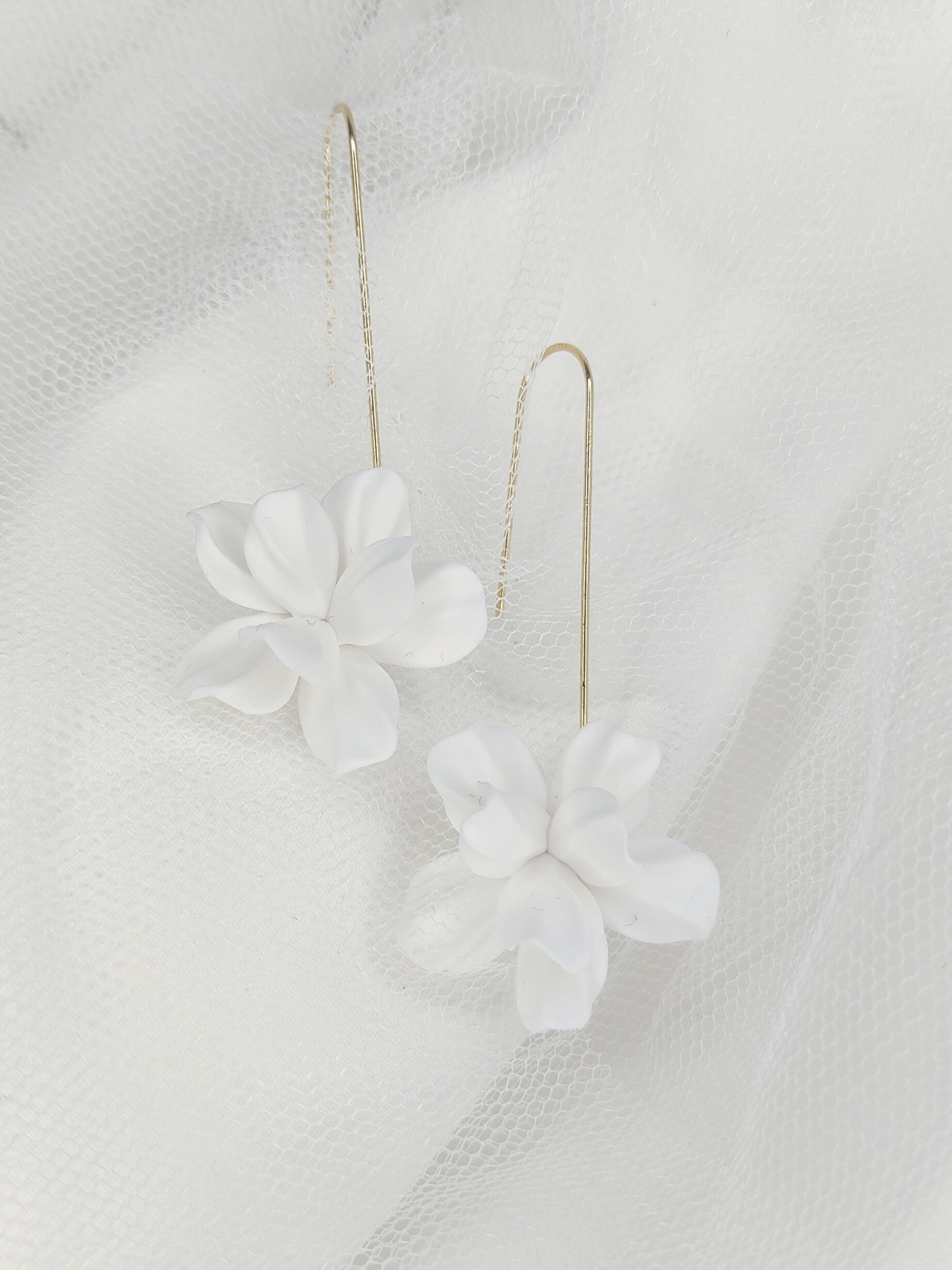 ANEMONE - Gold Statement Bridal Earrings