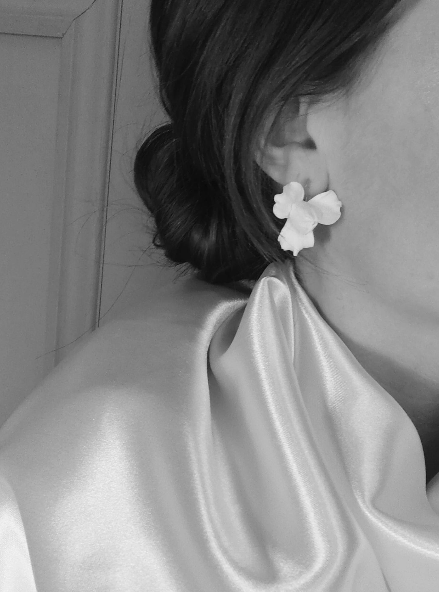 IRIS STUD - Statement Floral Bridal Stud Earrings