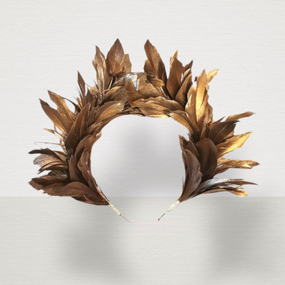 Lulu Feather Crown - Coral