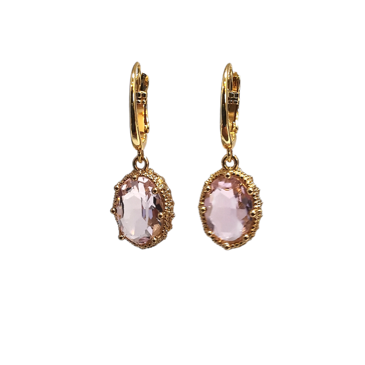 Princess Crystal Earrings - Blush