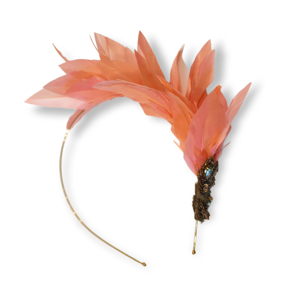 LILY- Contemporary Millinery Feather Headband - Various Colours