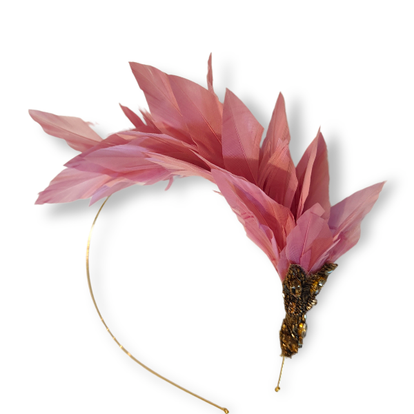 LILY- Contemporary Millinery Feather Headband - Various Colours