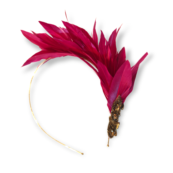 LILY- Contemporary Millinery Feather Headband - Various Colours