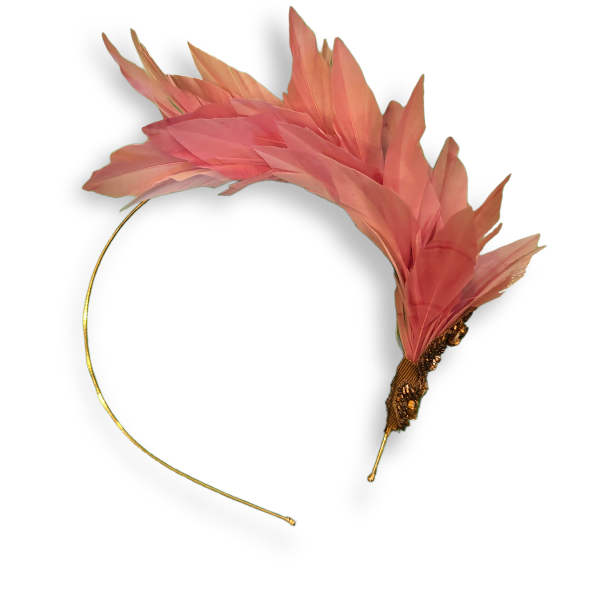 LILY- Contemporary Millinery Feather Headband - Various Colours