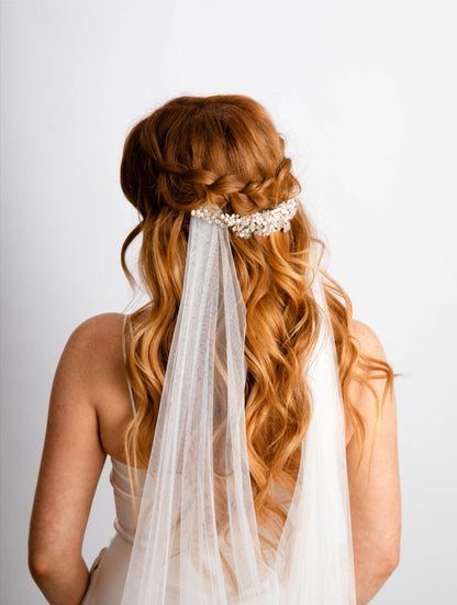 ALANNAH - Dropped Back Wedding Veil