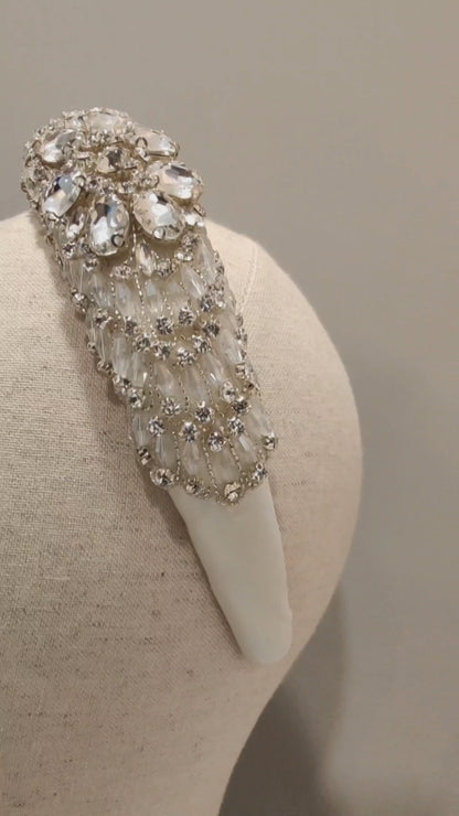 DELILAH - Art Deco Embellished Bridal Headband