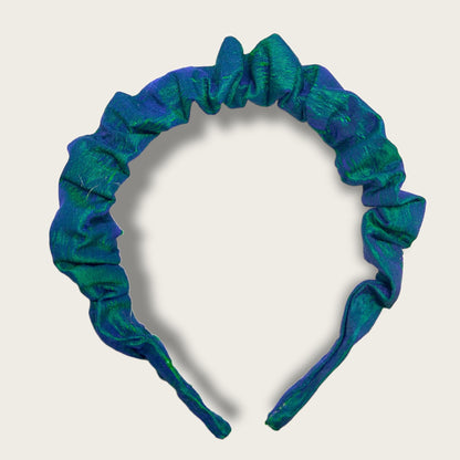 Petite Ruffle Headband - Peacock - ☘ IRISH DESIGN by KYNA MAREE-KYNA MAREE-#STASH