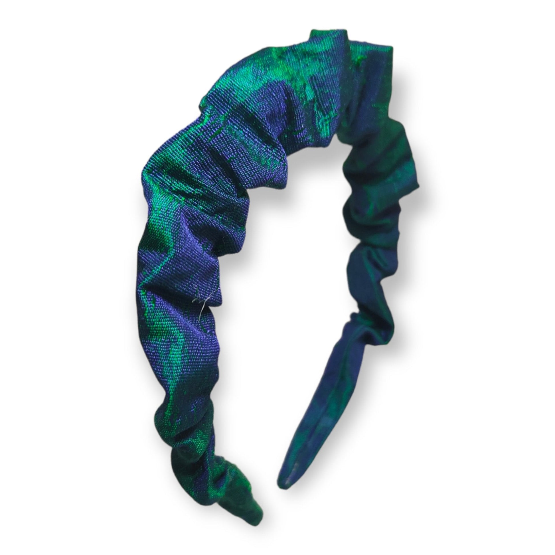 Petite Ruffle Headband - Peacock - ☘ IRISH DESIGN by KYNA MAREE-KYNA MAREE-#STASH