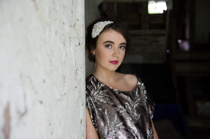 PEGGY - Vintage Pearl Bridal Headpiece